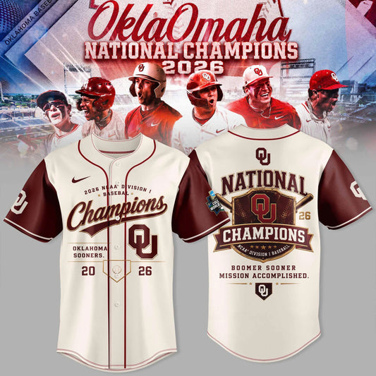 Oklahoma Sooners 2026 Baseball National Champions Jersey