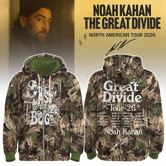The Great Divide Tour Noah Kahan Limited Edition Zip Hoodie V2